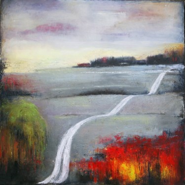 Malerei mit dem Titel "White Roads" von Nataliya Bagatskaya, Original-Kunstwerk, Öl