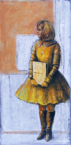 Pintura intitulada "Gallery owner" por Nataliya Bagatskaya, Obras de arte originais, Óleo