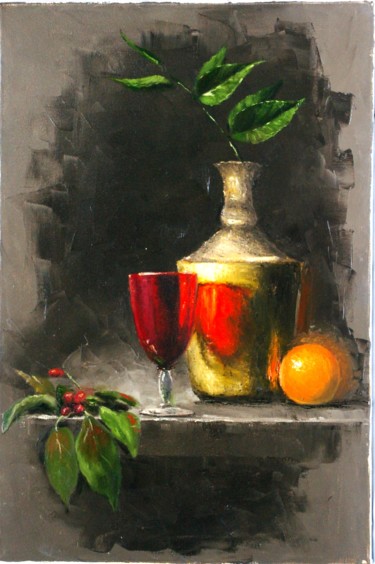 Malerei mit dem Titel "Still life with the…" von Nataliya Bagatskaya, Original-Kunstwerk, Öl