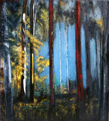 Painting titled "Enchanted Forest" by Nataliya Bagatskaya, Original Artwork, Oil