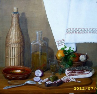 Pintura intitulada "Still life with the…" por Nataliya Bagatskaya, Obras de arte originais, Óleo