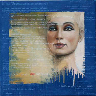 Картина под названием "File not Found" - Nataliya Bagatskaya, Подлинное произведение искусства, Масло