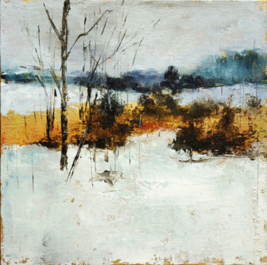 Malarstwo zatytułowany „Winter Landskape” autorstwa Nataliya Bagatskaya, Oryginalna praca, Olej