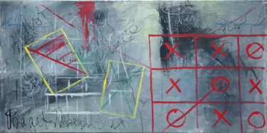 Painting titled "Tic Tac Toe" by Nataliya Bagatskaya, Original Artwork, Oil