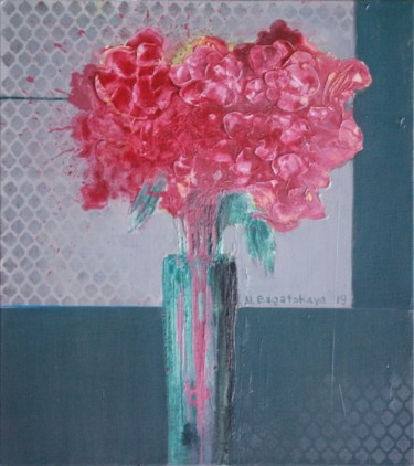 Malerei mit dem Titel "Still Life with Red…" von Nataliya Bagatskaya, Original-Kunstwerk, Acryl
