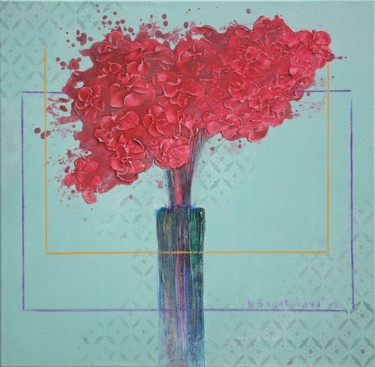 Malerei mit dem Titel "Still Life with Red…" von Nataliya Bagatskaya, Original-Kunstwerk, Acryl