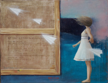 Malerei mit dem Titel "Girl and a Sea" von Nataliya Bagatskaya, Original-Kunstwerk, Öl