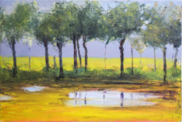 Painting titled "After the Rain 2" by Nataliya Bagatskaya, Original Artwork, Oil