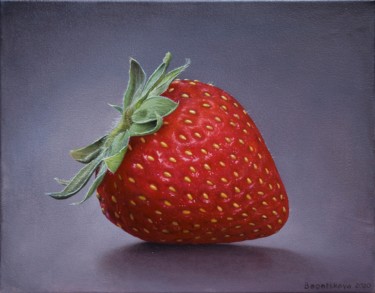 Schilderij getiteld "Just Strawberry" door Nataliya Bagatskaya, Origineel Kunstwerk, Olie