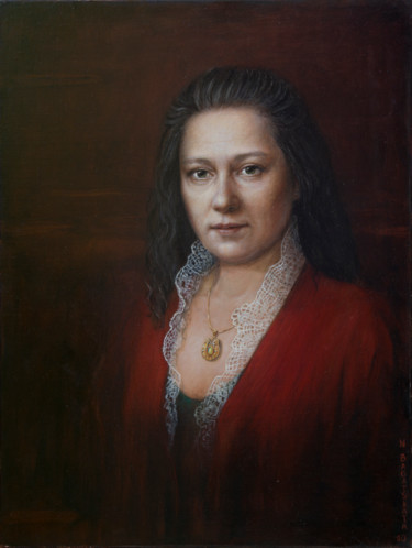 Peinture intitulée "Autoportrait" par Nataliya Bagatskaya, Œuvre d'art originale, Huile