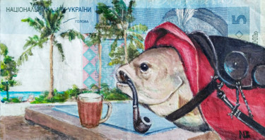 Pintura titulada "Pop Art Painting on…" por Nataliya Bagatskaya, Obra de arte original, Acrílico