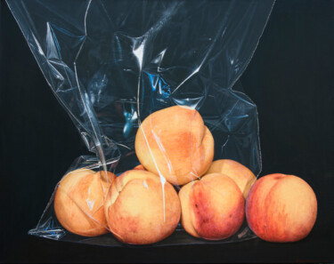 Painting titled "Just Tender Peaches…" by Nataliya Bagatskaya, Original Artwork, Acrylic