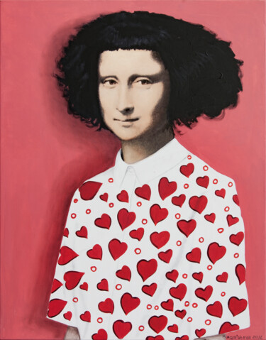 Pintura intitulada ""Valentine's Day".…" por Nataliya Bagatskaya, Obras de arte originais, Acrílico