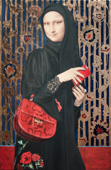 Картина под названием "Lisa in Dolce and G…" - Nataliya Bagatskaya, Подлинное произведение искусства, Акрил