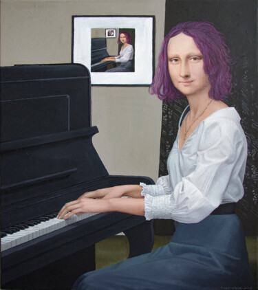 Pittura intitolato "The Pianist" da Nataliya Bagatskaya, Opera d'arte originale, Acrilico