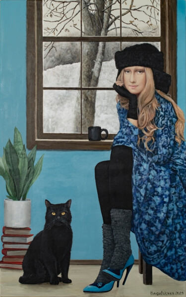 Картина под названием "It's Cold..." - Nataliya Bagatskaya, Подлинное произведение искусства, Акрил