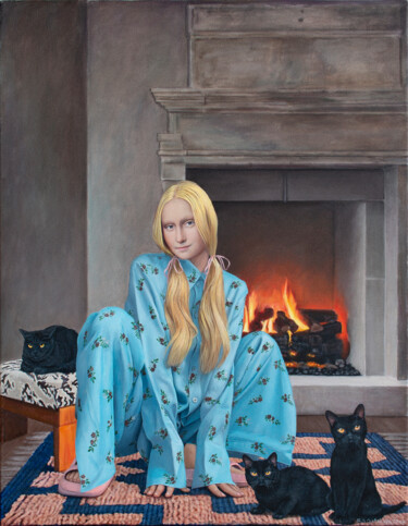 Malarstwo zatytułowany „Contemporary portra…” autorstwa Nataliya Bagatskaya, Oryginalna praca, Akryl