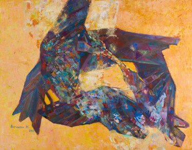 Картина под названием "The pair 2" - Begisheva, Подлинное произведение искусства, Масло