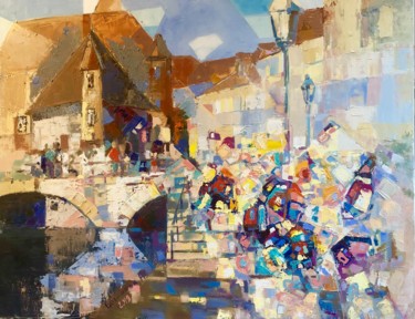 Painting titled "Annecy" by Begisheva, Original Artwork, Oil