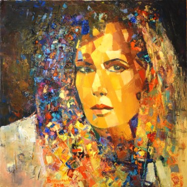 Картина под названием "Anna" - Begisheva, Подлинное произведение искусства, Масло