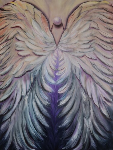 「Fly! Metaphorical p…」というタイトルの絵画 Natalie Deminaによって, オリジナルのアートワーク, オイル ウッドストレッチャーフレームにマウント