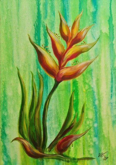 Painting titled "Liebe der Natur" by Nataliya Foitzik, Original Artwork, Acrylic Mounted on Wood Stretcher frame