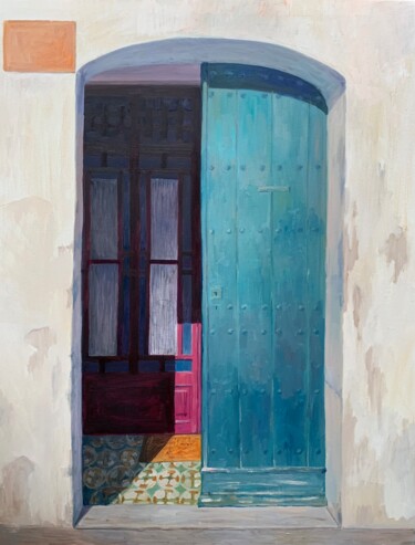 Pittura intitolato "The Door 1" da Nataliya Lemesheva, Opera d'arte originale, Olio Montato su Telaio per barella in legno