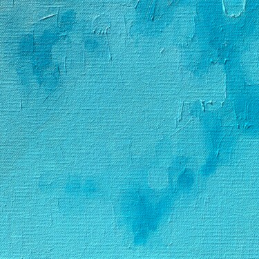 Painting titled "Shadow turquoise 7" by Nataliya Lemesheva, Original Artwork, Oil Mounted on Cardboard