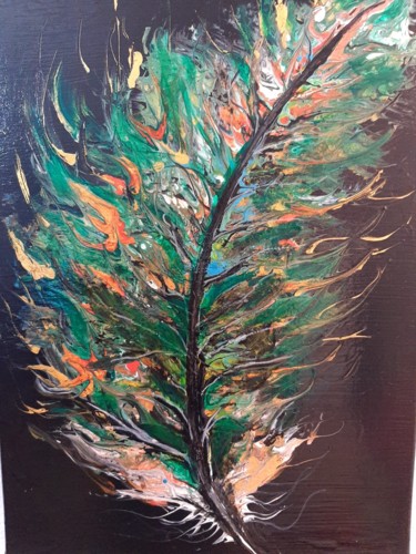 Pintura titulada "Una pluma" por Nataliya Tarasyuk, Obra de arte original, Acrílico