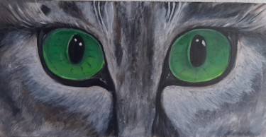 Pintura titulada "Ojos de gato siames" por Nataliya Tarasyuk, Obra de arte original, Acrílico