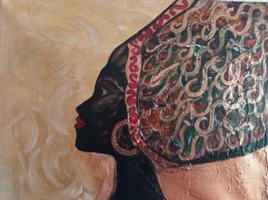 Pintura titulada "Negrita dorada" por Nataliya Tarasyuk, Obra de arte original, Acrílico
