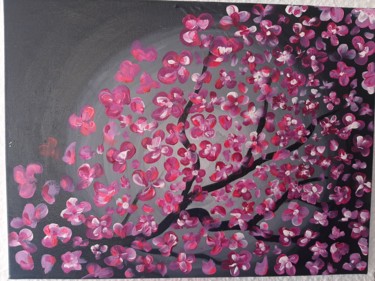 Pintura titulada "Rama de cerezo" por Nataliya Tarasyuk, Obra de arte original, Acrílico