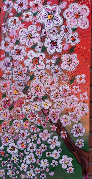 Pintura titulada "Flor de cerezo(цвет…" por Nataliya Tarasyuk, Obra de arte original, Acrílico