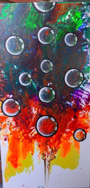 Pintura titulada "Burbujas" por Nataliya Tarasyuk, Obra de arte original, Acrílico
