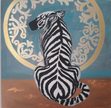 Pintura titulada "Tigre siberiano" por Nataliya Tarasyuk, Obra de arte original, Acrílico