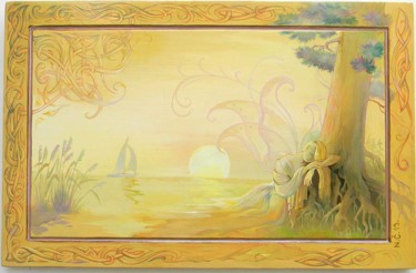 Painting titled "Rêves de l'île Tris…" by Natalja Cernecka, Original Artwork, Oil