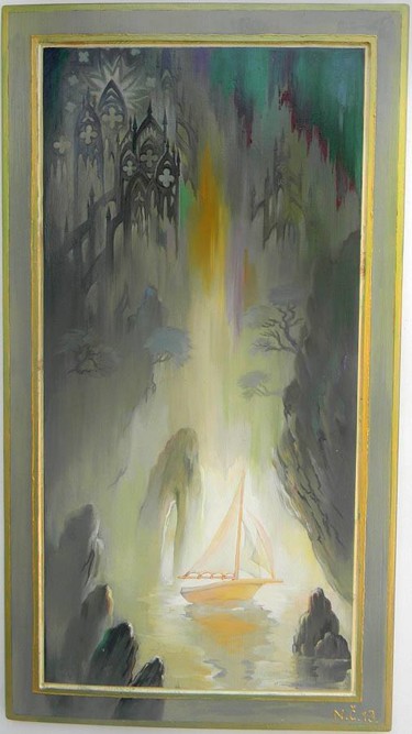 Peinture intitulée "Irradiation" par Natalja Cernecka, Œuvre d'art originale, Huile