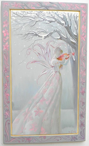 Pintura intitulada "Suite d'hiver" por Natalja Cernecka, Obras de arte originais, Óleo