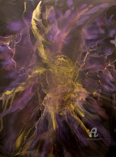 Pintura intitulada "cosmic uncertainty" por Natalja Surikova, Obras de arte originais, Tinta Montado em Cartão