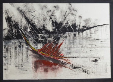 Pintura titulada "scarlet sails" por Natalja Surikova, Obra de arte original, Acrílico Montado en Otro panel rígido
