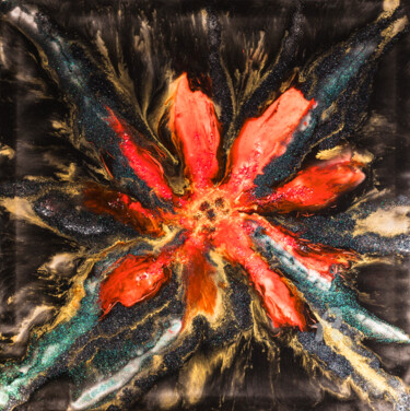 Ζωγραφική με τίτλο "born in the universe" από Natalja Surikova, Αυθεντικά έργα τέχνης, Ακρυλικό Τοποθετήθηκε στο Ξύλινο φορε…