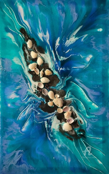 Картина под названием "Kamchatka" - Natalja Surikova, Подлинное произведение искусства, Эмаль Установлен на Деревянная рама…