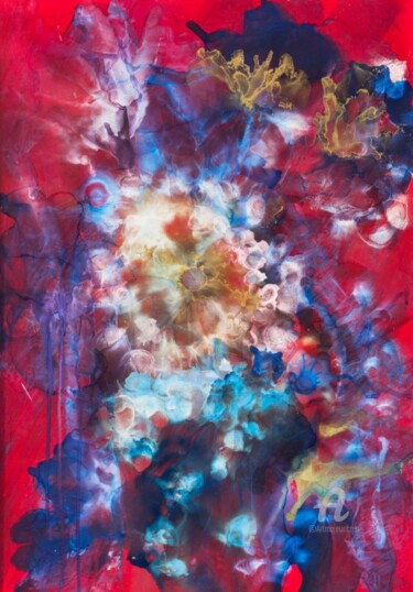 Картина под названием "The flower of my my…" - Natalja Surikova, Подлинное произведение искусства, Чернила