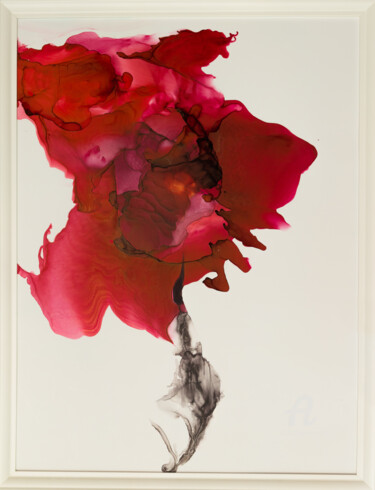 Картина под названием "rose" - Natalja Surikova, Подлинное произведение искусства, Чернила