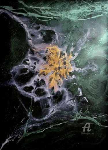 Картина под названием "Emerald stars" - Natalja Surikova, Подлинное произведение искусства, Пигменты