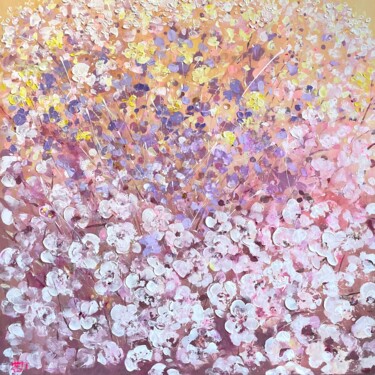 Pintura intitulada "Blossom in Bloom" por Natalja Dibanina, Obras de arte originais, Acrílico Montado em Armação em madeira