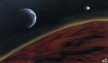 Pintura intitulada "Космос" por Nataliia Osadchuk, Obras de arte originais, Óleo