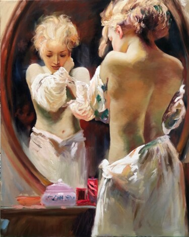 Картина под названием "Отражение" - Наталия Осадчук, Подлинное произведение искусства, Масло