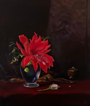 Картина под названием "Аленький цветочек" - Наталия Осадчук, Подлинное произведение искусства, Масло