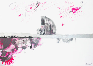 Peinture intitulée "Pink Attitude Versu…" par Nataly. Adam, Œuvre d'art originale, Acrylique